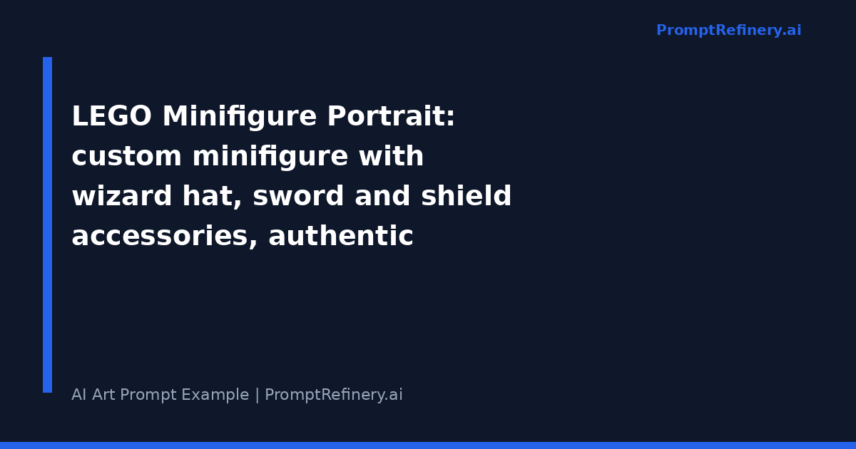 LEGO minifigure portrait example: custom minifigure with authentic plastic sheen proportions in LEGO-style display box with set number