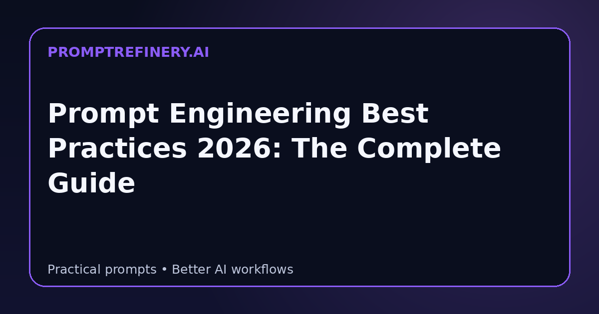 Prompt Engineering Best Practices 2026: The Complete Guide