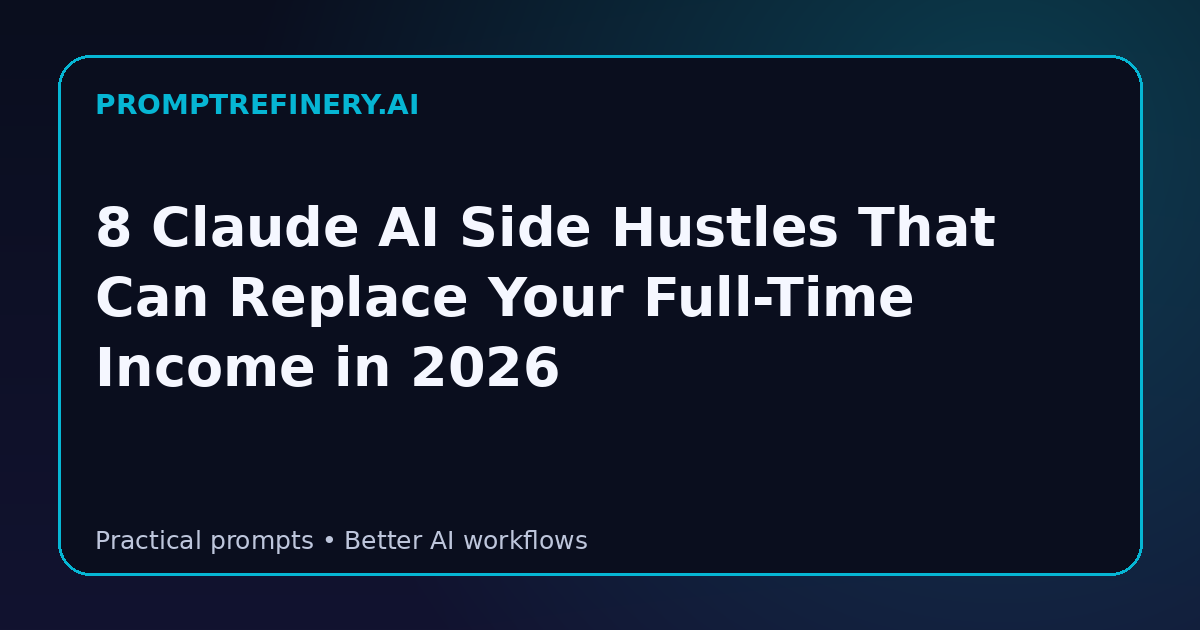 8 Claude AI Side Hustles That Can Replace Your Full-Time Income in 2026